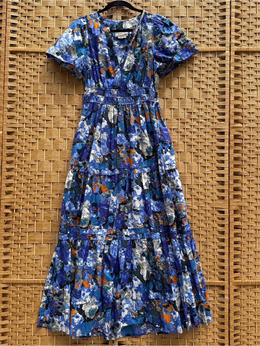 By Anthropologie Somerset Cotton Printed Tiered Maxi Dress Women’s Small